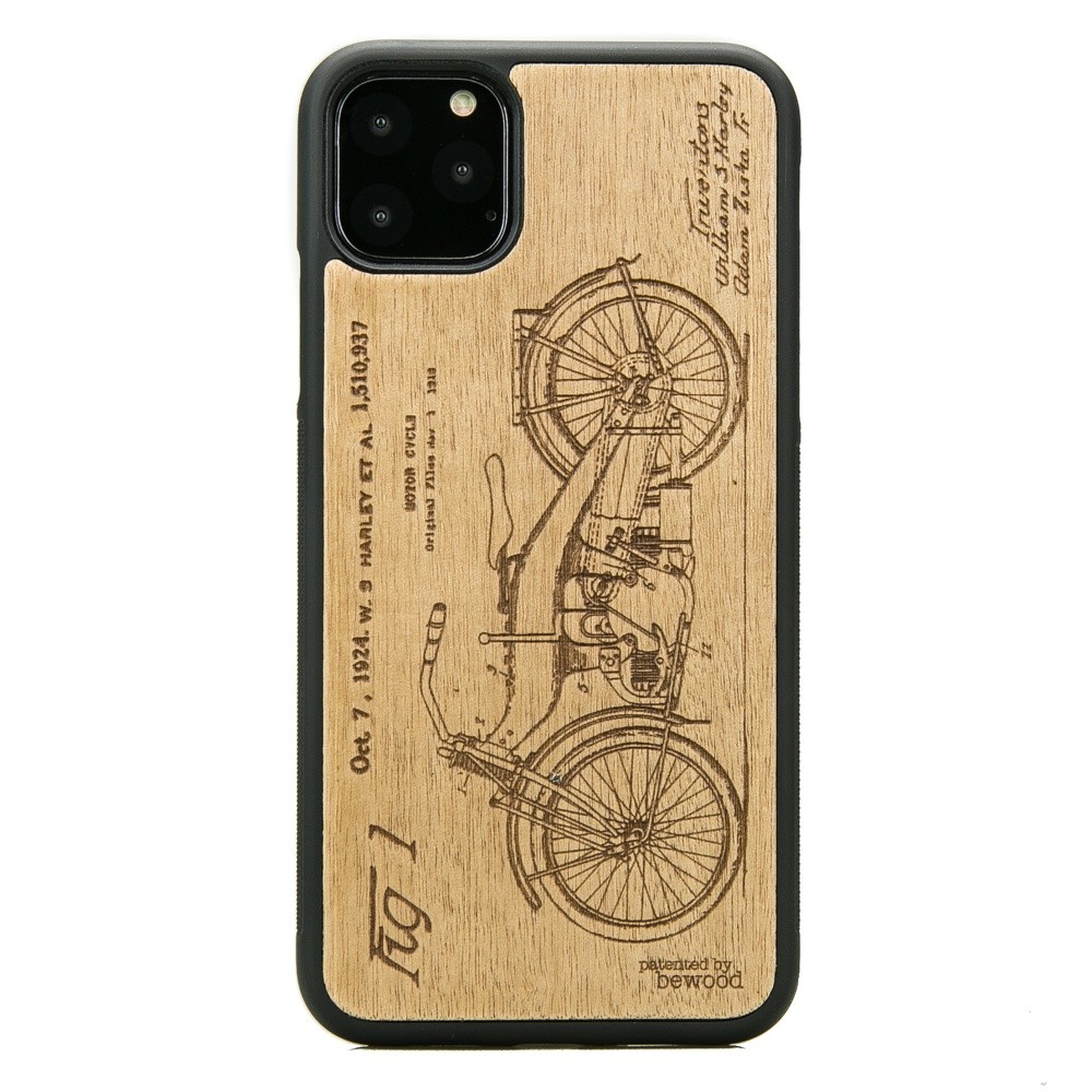 Iphone 11 Pro Max Harley Patent Anigre Wood Case