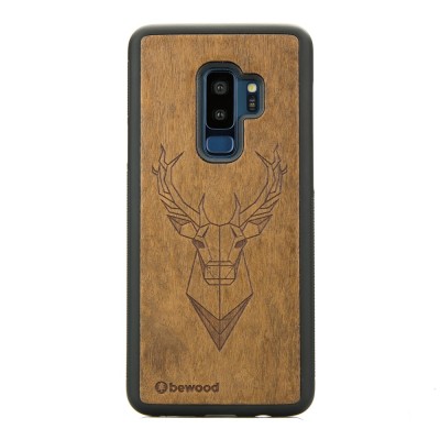 Samsung Galaxy S9+ Deer Imbuia Wood Case