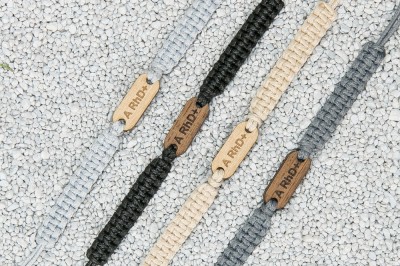 Wooden Bracelet Blood Type Merbau Cotton (Custom)