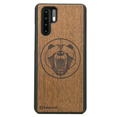 Huawei P30 Pro Bear Merbau Wood Case