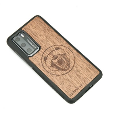 Huawei P40 Bear Merbau Wood Case