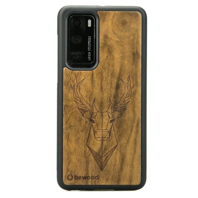 Huawei P40 Deer Imbuia Wood Case