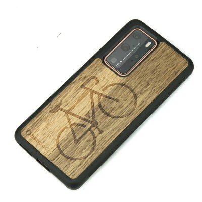 Huawei P40 Pro Bike Frake Wood Case