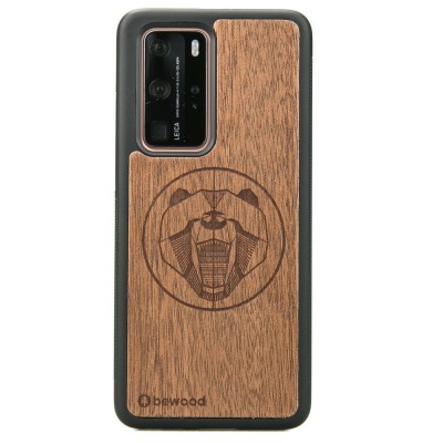 Huawei P40 Pro Bear Merbau Wood Case