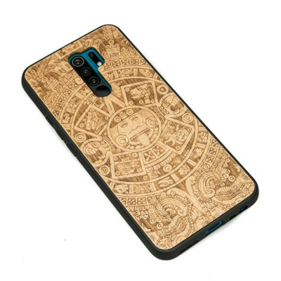 Xiaomi Redmi 9 Aztec Calendar Anigre Wood Case