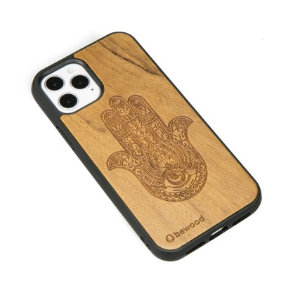 Apple iPhone 12 / 12 Pro Hamsa Imbuia Wood Case