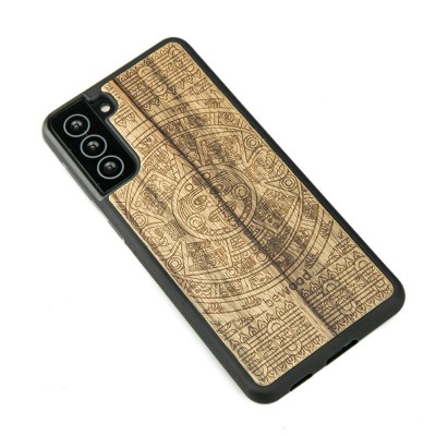 Samsung Galaxy S21 Plus Aztec Calendar Frake Wood Case