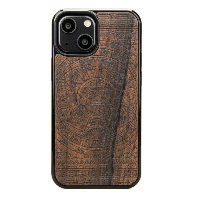Apple iPhone 13 Mini Aztec Calendar Ziricote Wood Case
