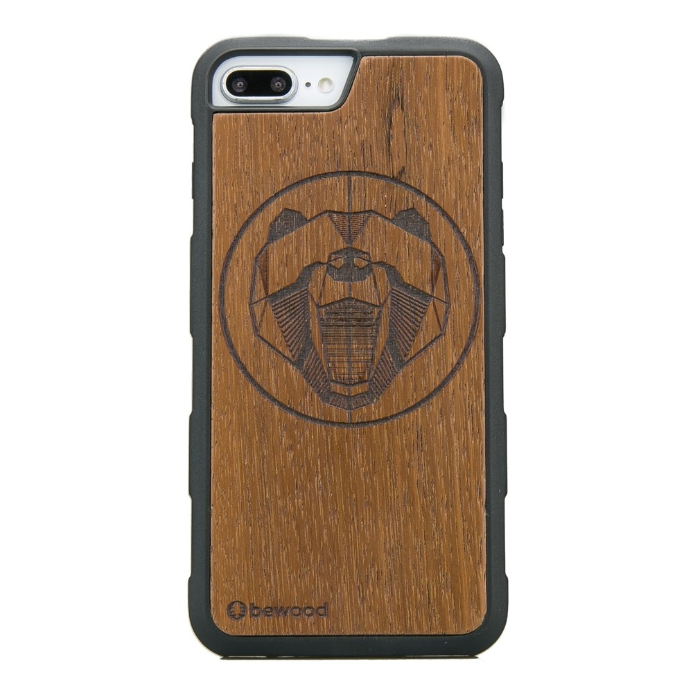 Apple iPhone 6/6s/7/8 Plus Bear Merbau Wood Case HEAVY