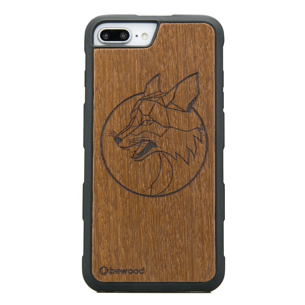 Apple iPhone 6/6s/7/8 Plus Fox Merbau Wood Case HEAVY