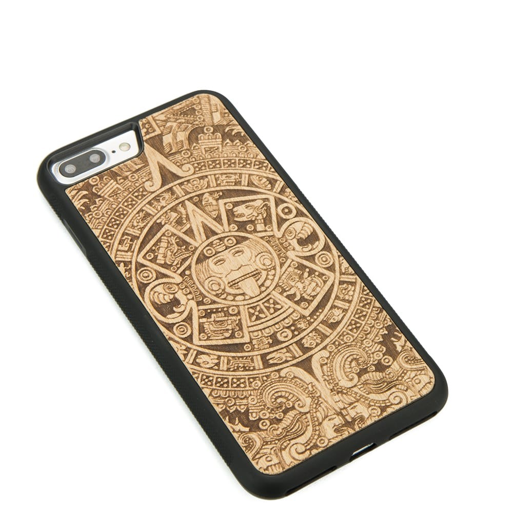 Apple iPhone 7 Plus / 8 Plus Aztec Calendar Anigre Wood Case