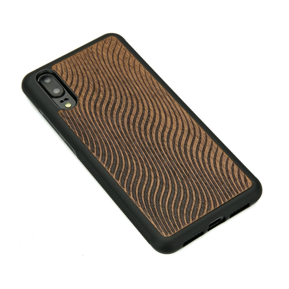 Huawei P20 Waves Merbau Wood Case