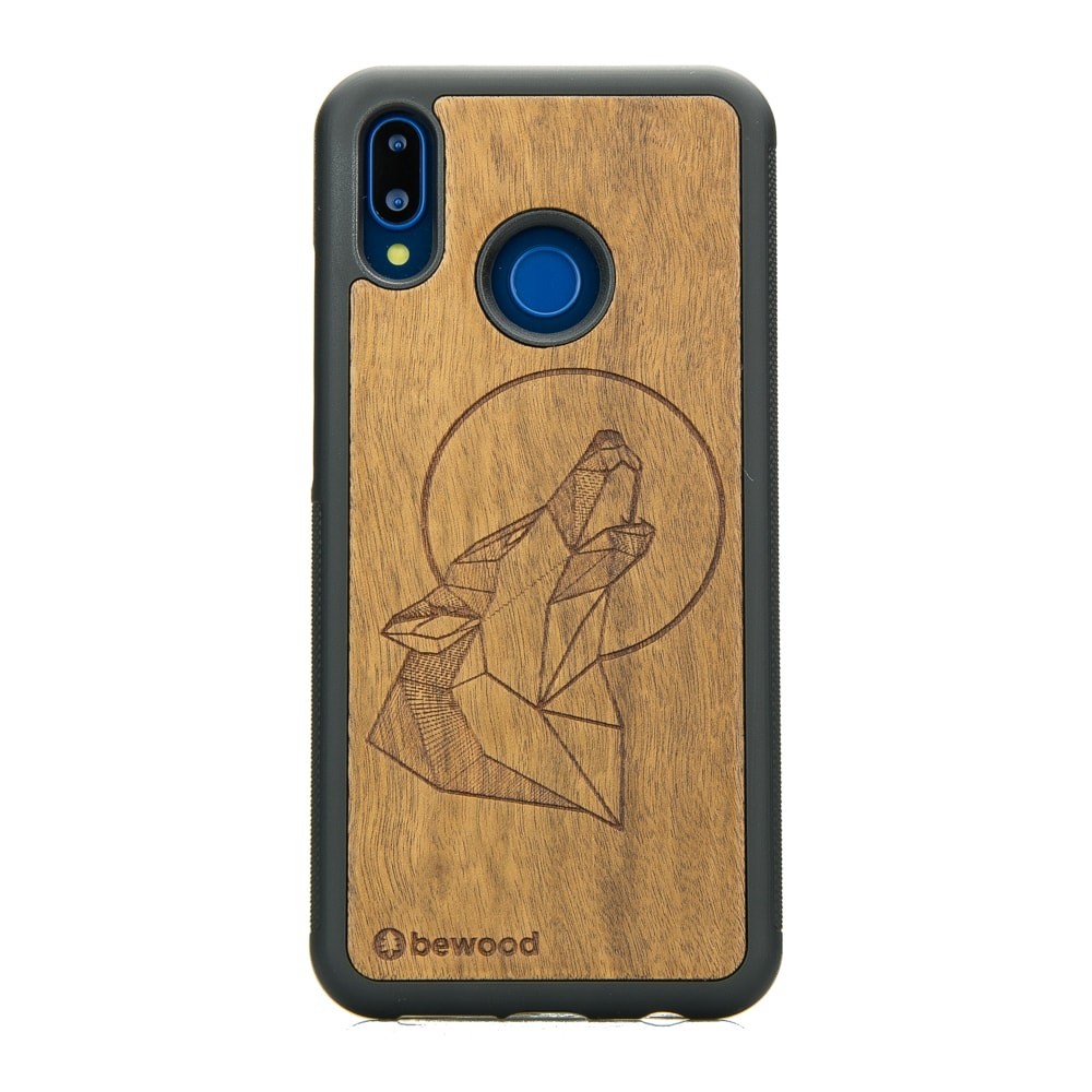 Huawei P20 Lite Wolf Imbuia Wood Case