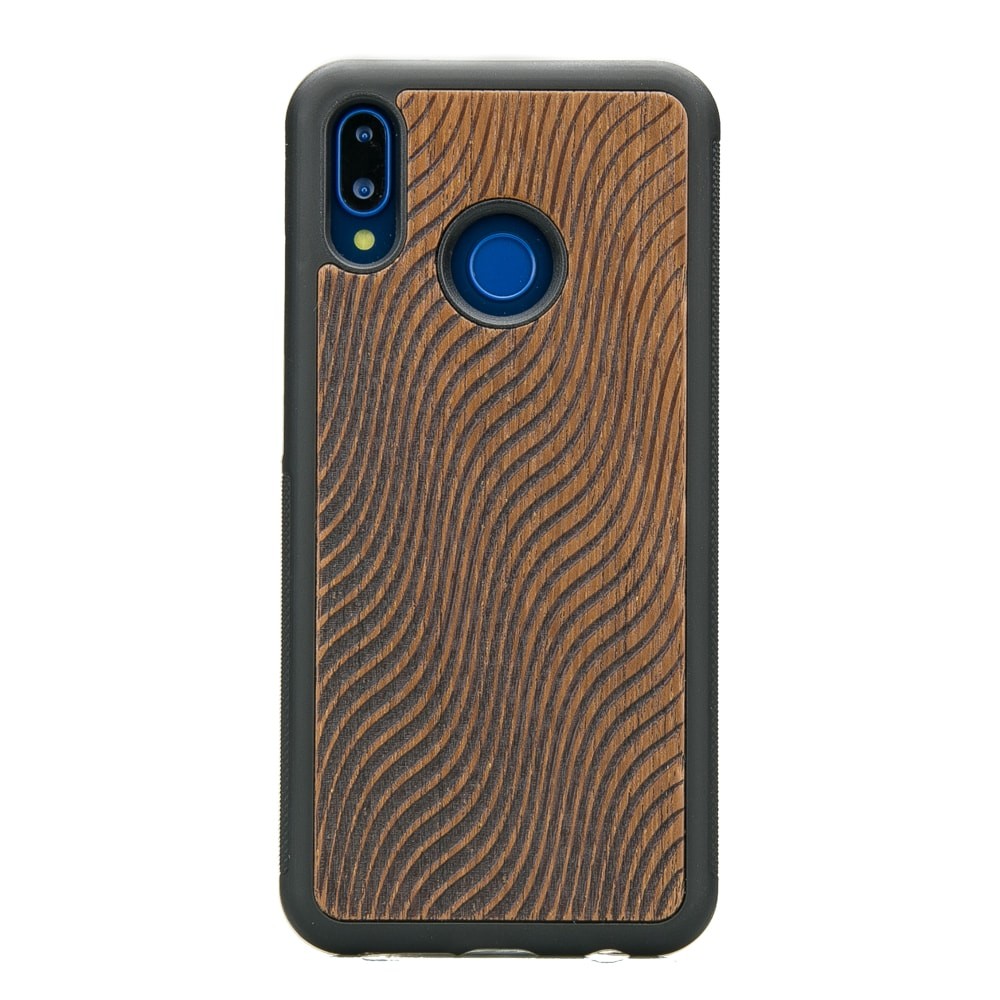 Huawei P20 Lite Waves Merbau Wood Case