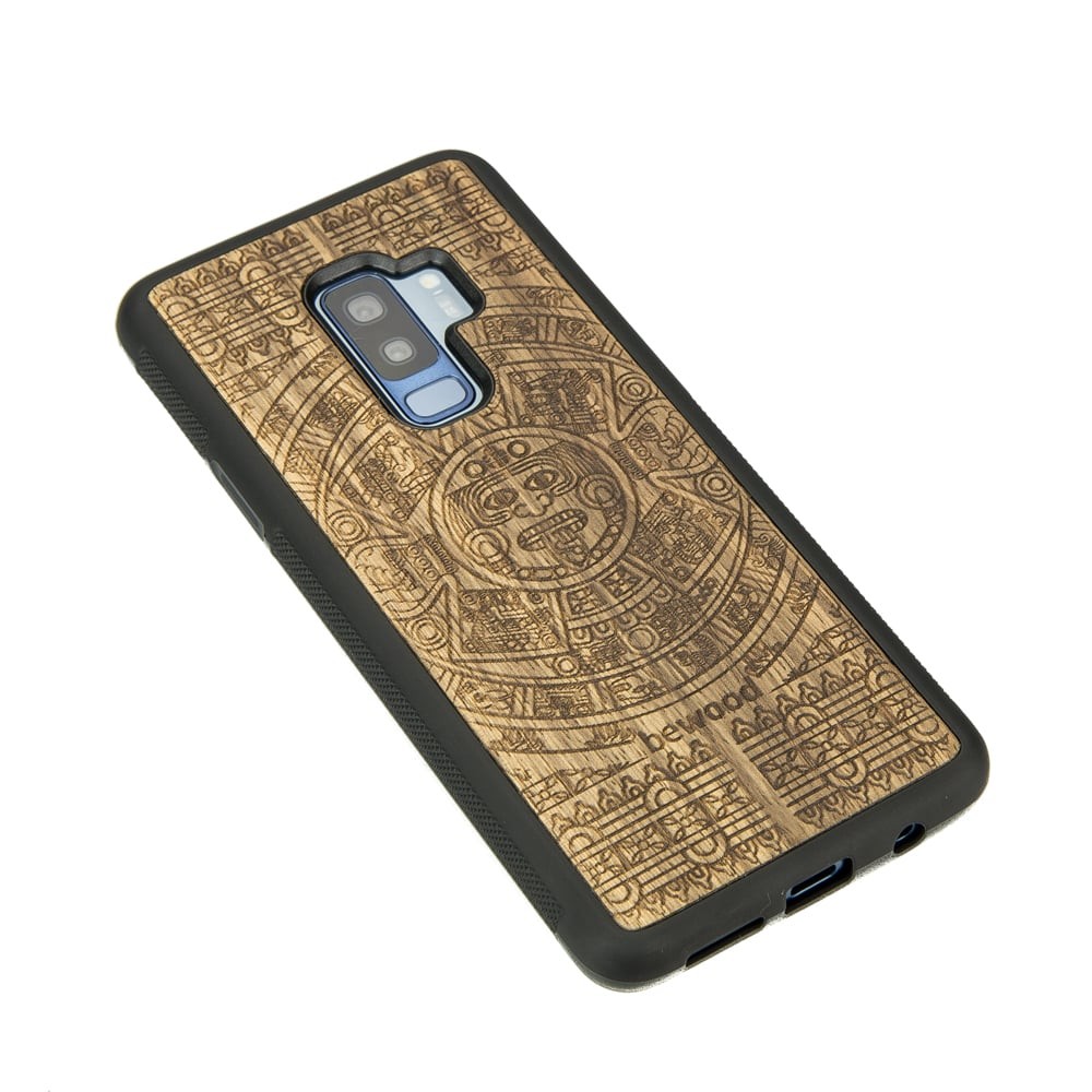 Samsung Galaxy S9+ Aztec Calendar Frake Wood Case