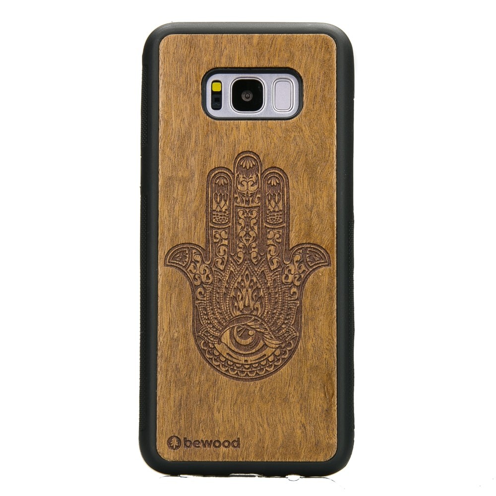 Samsung Galaxy S8+ Hamsa Imbuia Wood Case