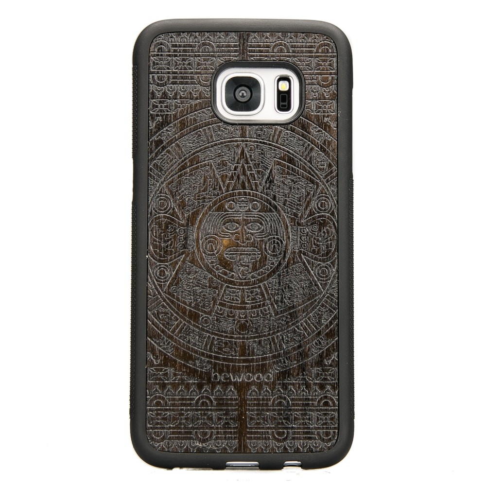 Samsung Galaxy S7 Edge Aztec Calendar Ziricote Wood Case