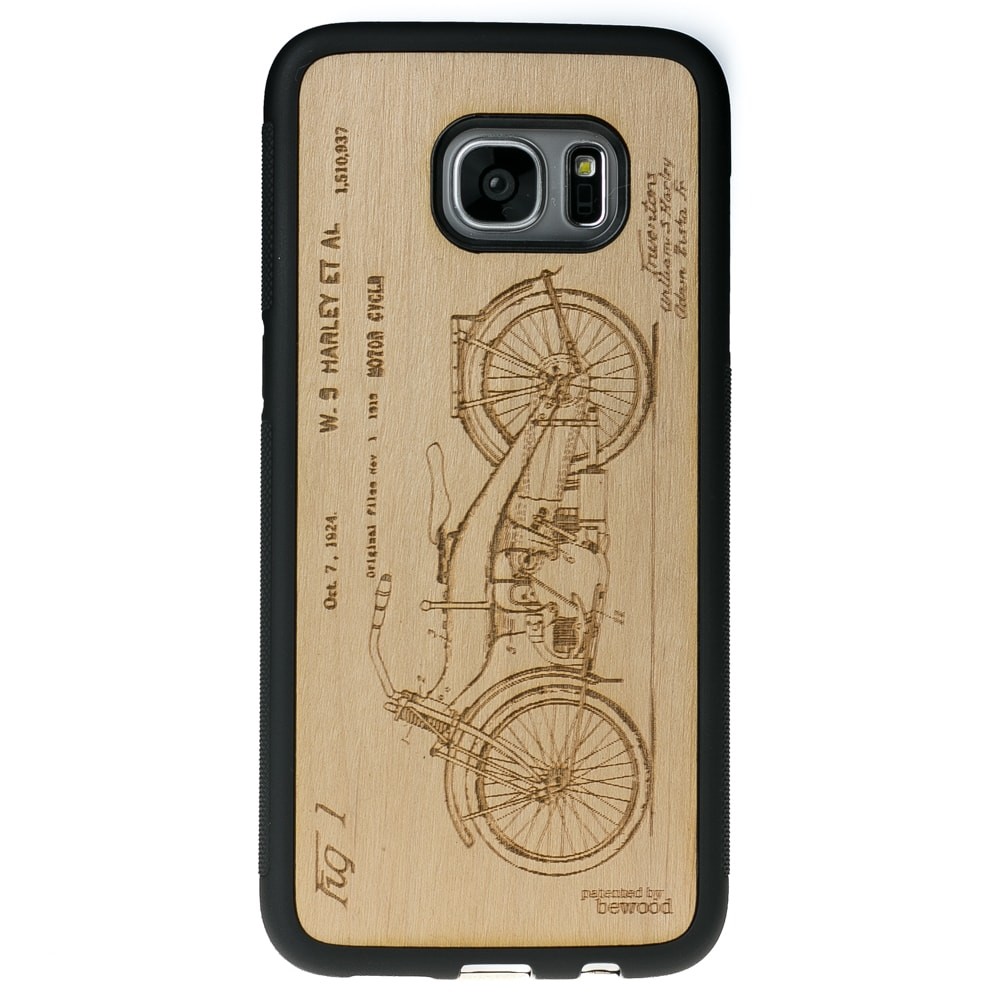 Samsung Galaxy S7 Edge Harley Patent Anigre Wood Case