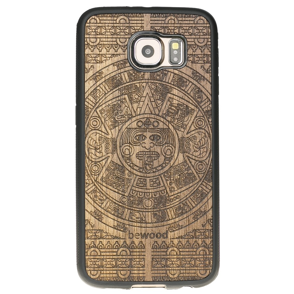 Samsung Galaxy S6 Aztec Calendar Frake Wood Case