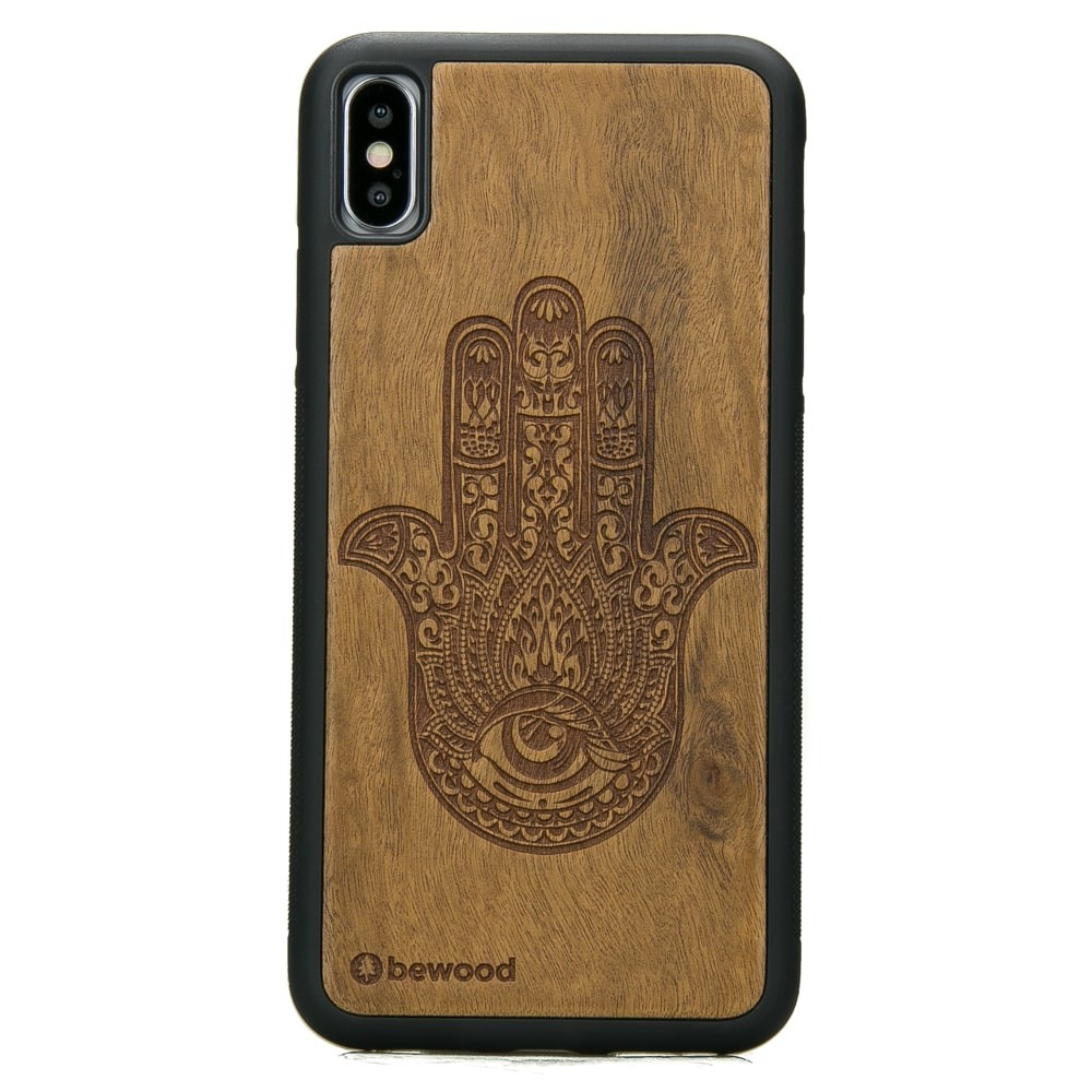 Apple iPhone XS MAX Hamsa Imbuia Wood Case