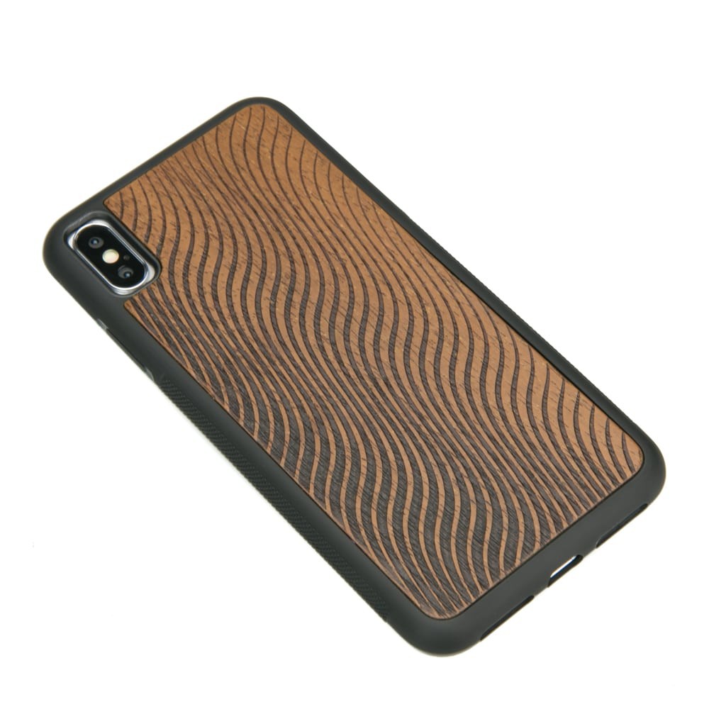 Apple iPhone XS MAX Waves Merbau Wood Case