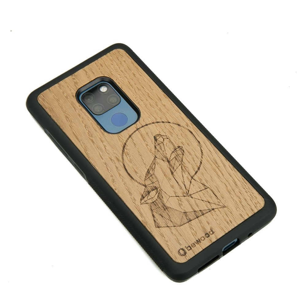 Huawei Mate 20 Wolf Oak Wood Case