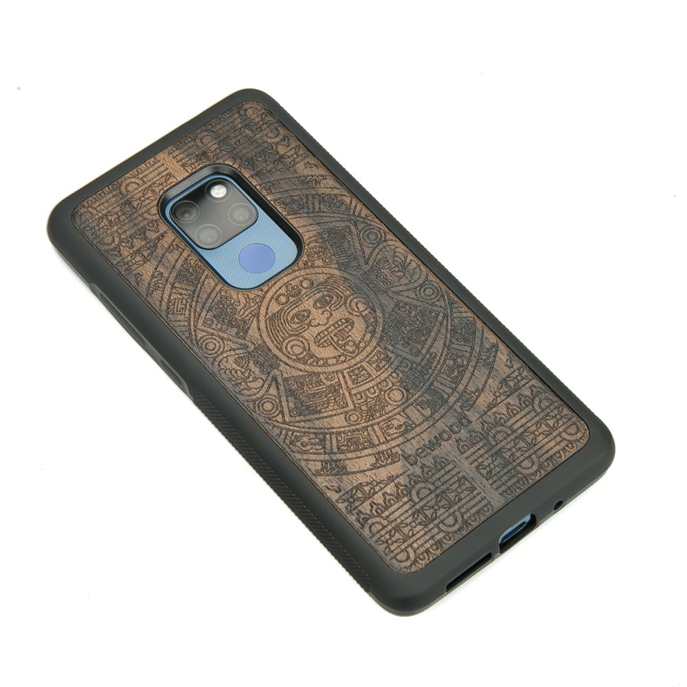 Huawei Mate 20 Aztec Calendar Ziricote Wood Case