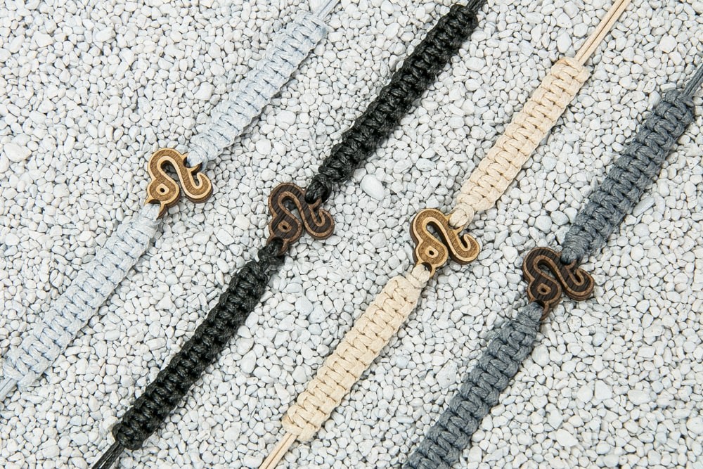 Wooden Bracelet Zodiac Sign - Leo - Anigre Cotton