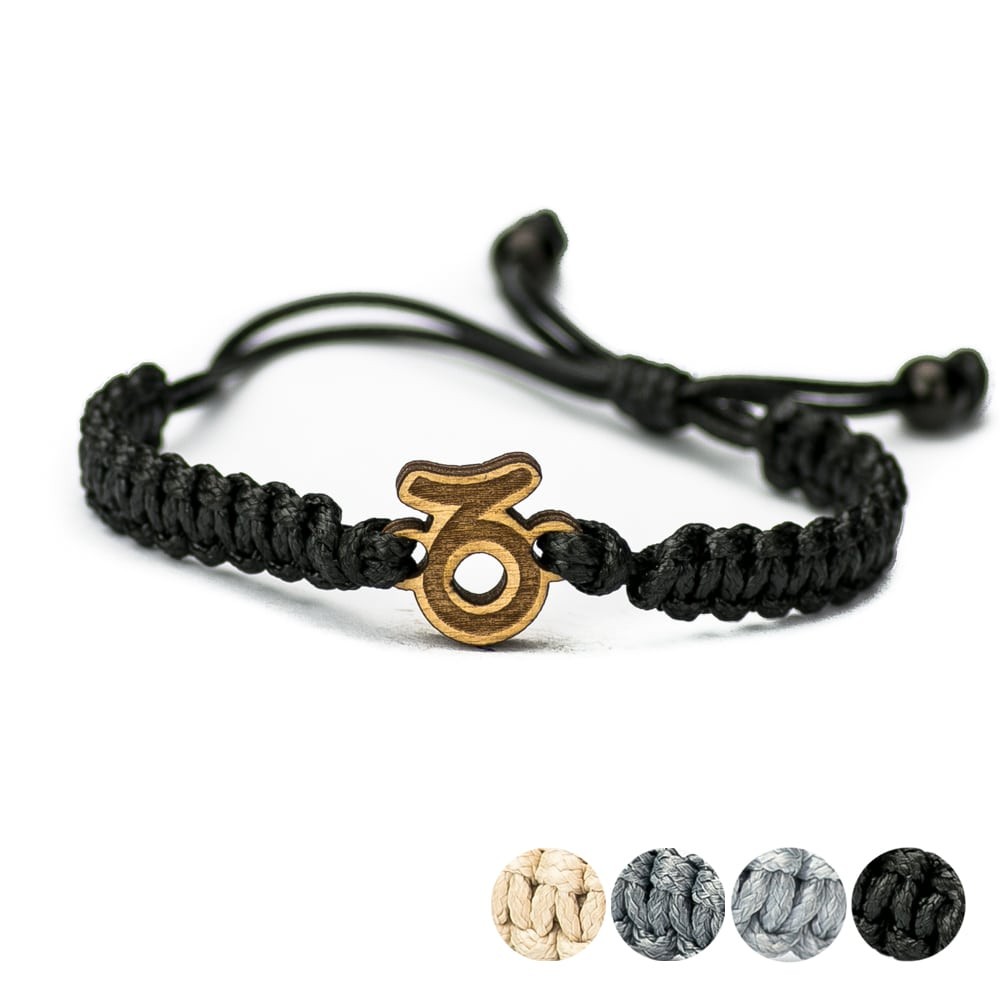 Wooden Bracelet Zodiac Sign - Capricorn - Anigre Cotton