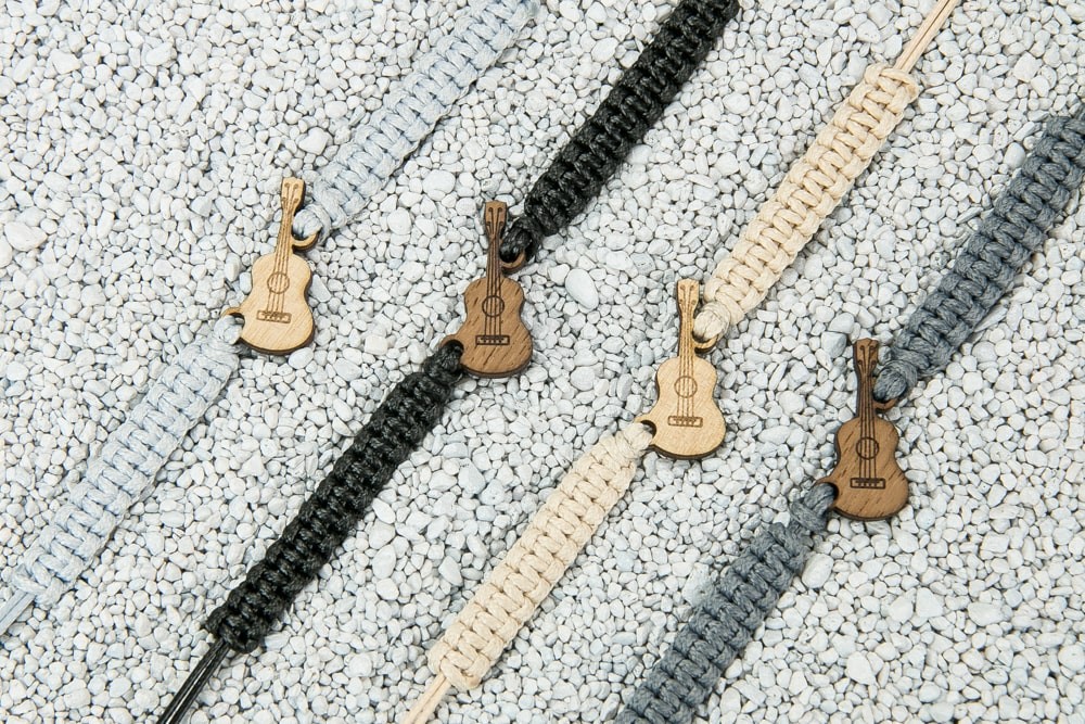 Wooden Bracelet Gitara Merbau Cotton