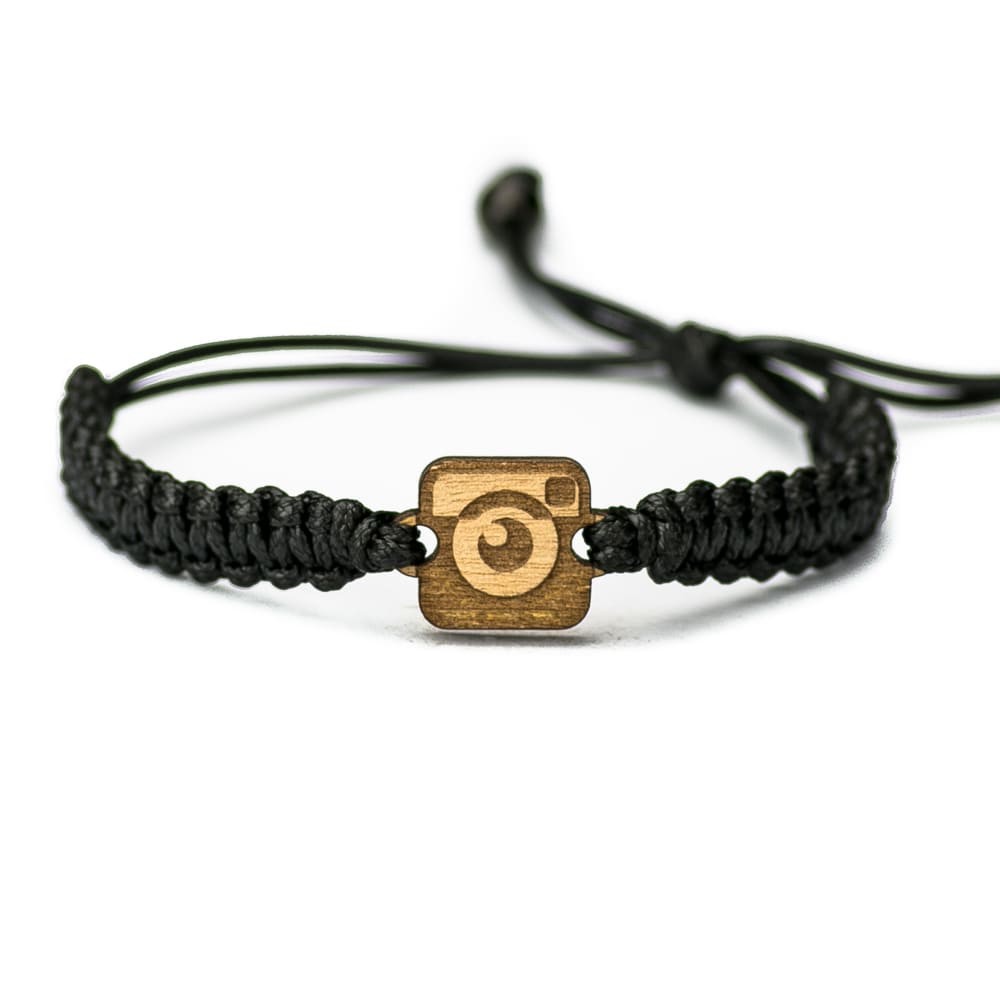 Wooden Bracelet Camera Anigre Cotton