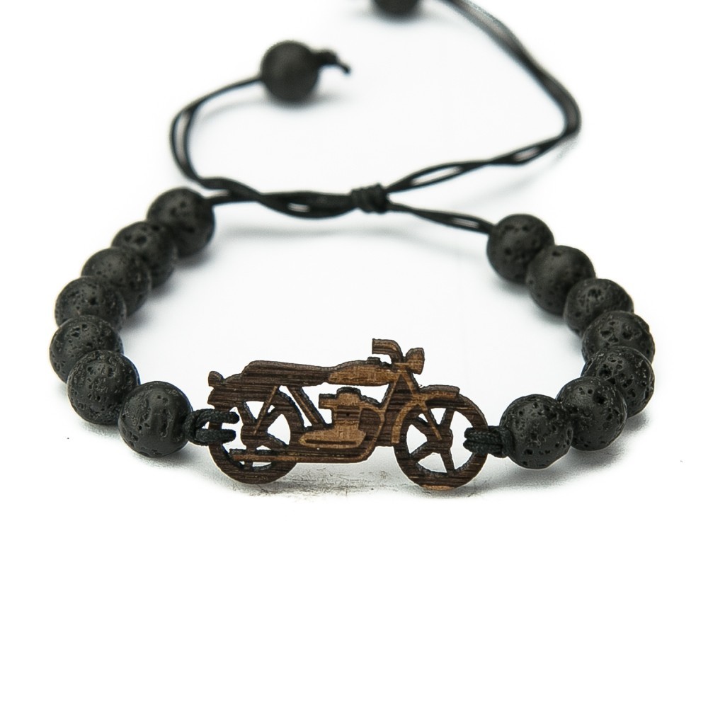 Wooden Bracelet Harley Merbau Stone