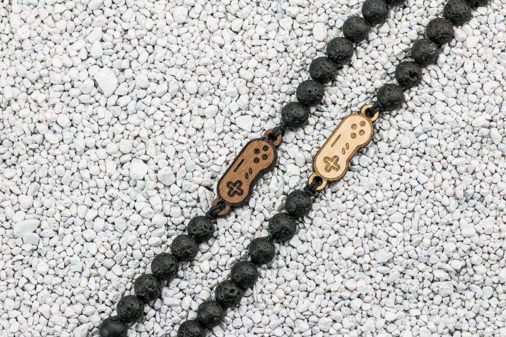 Wooden Bracelet Pad Anigre Stone