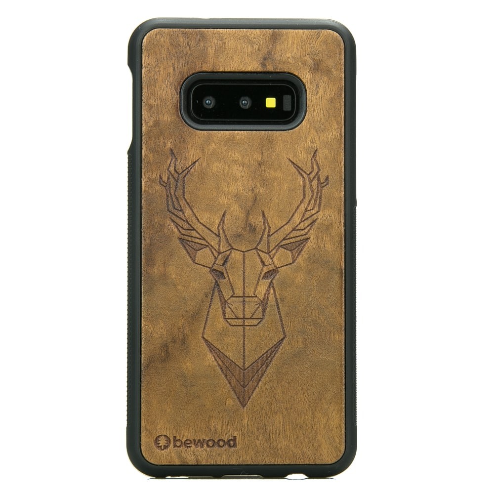 Samsung Galaxy S10e Deer Imbuia Wood Case