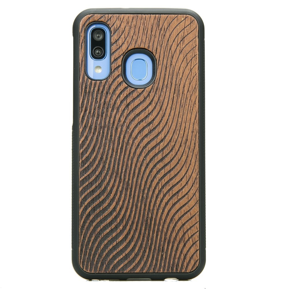 Samsung Galaxy A40 Waves Merbau Wood Case