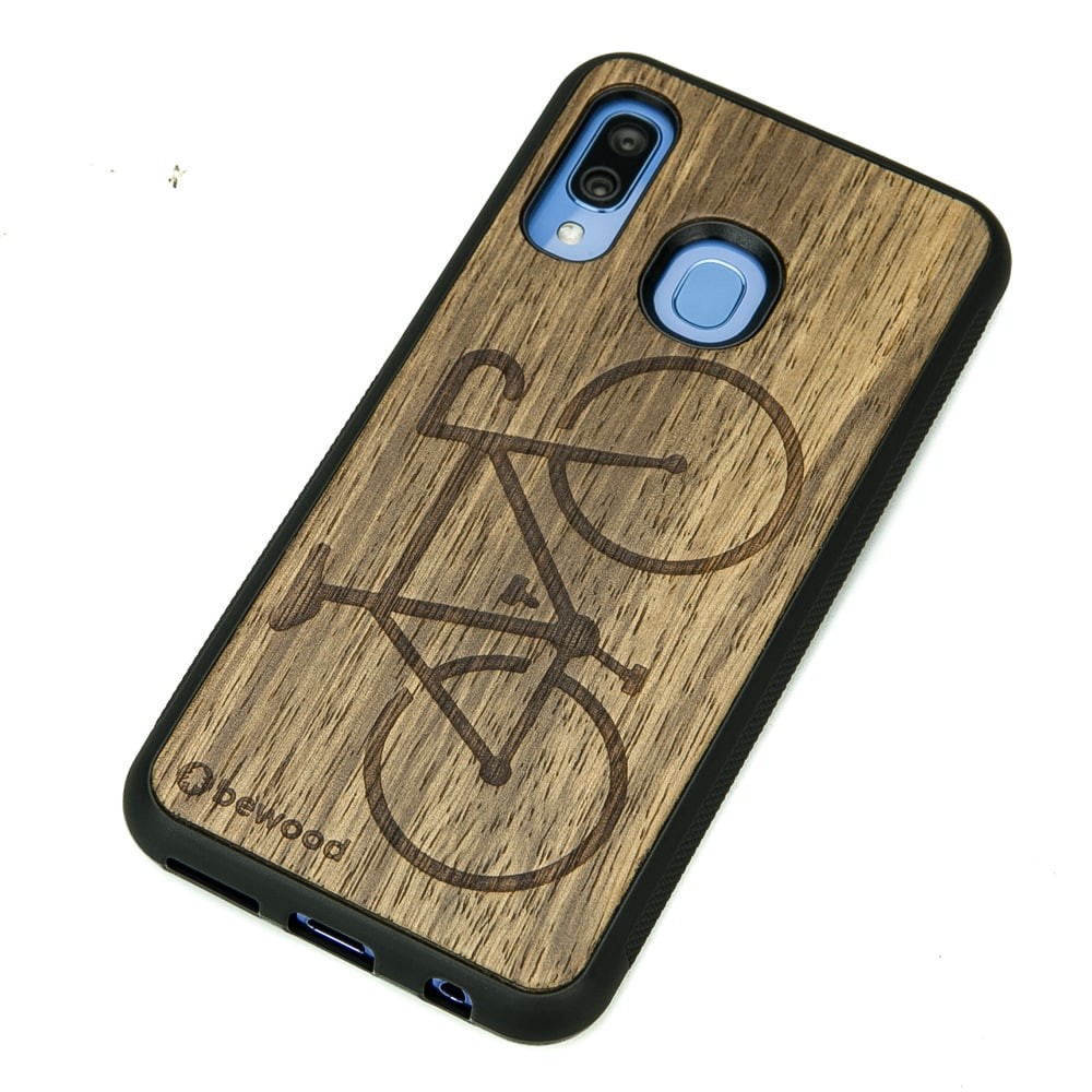 Samsung Galaxy A40 Bike Frake Wood Case