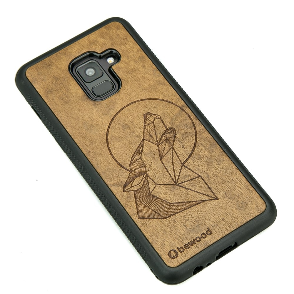 Samsung Galaxy A8 2018 Wolf Imbuia Wood Case