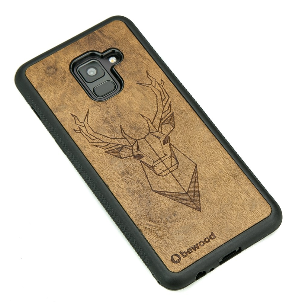 Samsung Galaxy A8 2018 Deer Imbuia Wood Case