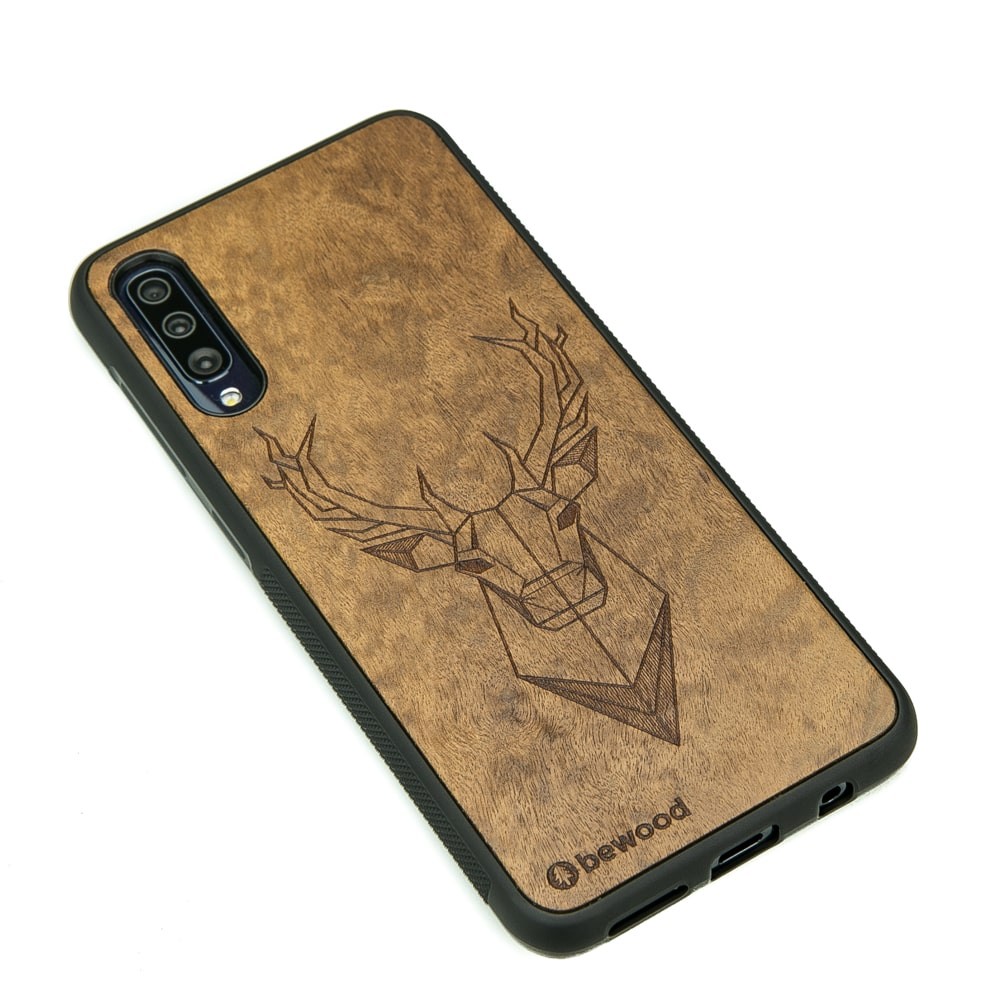 Samsung Galaxy A70 Deer Imbuia Wood Case