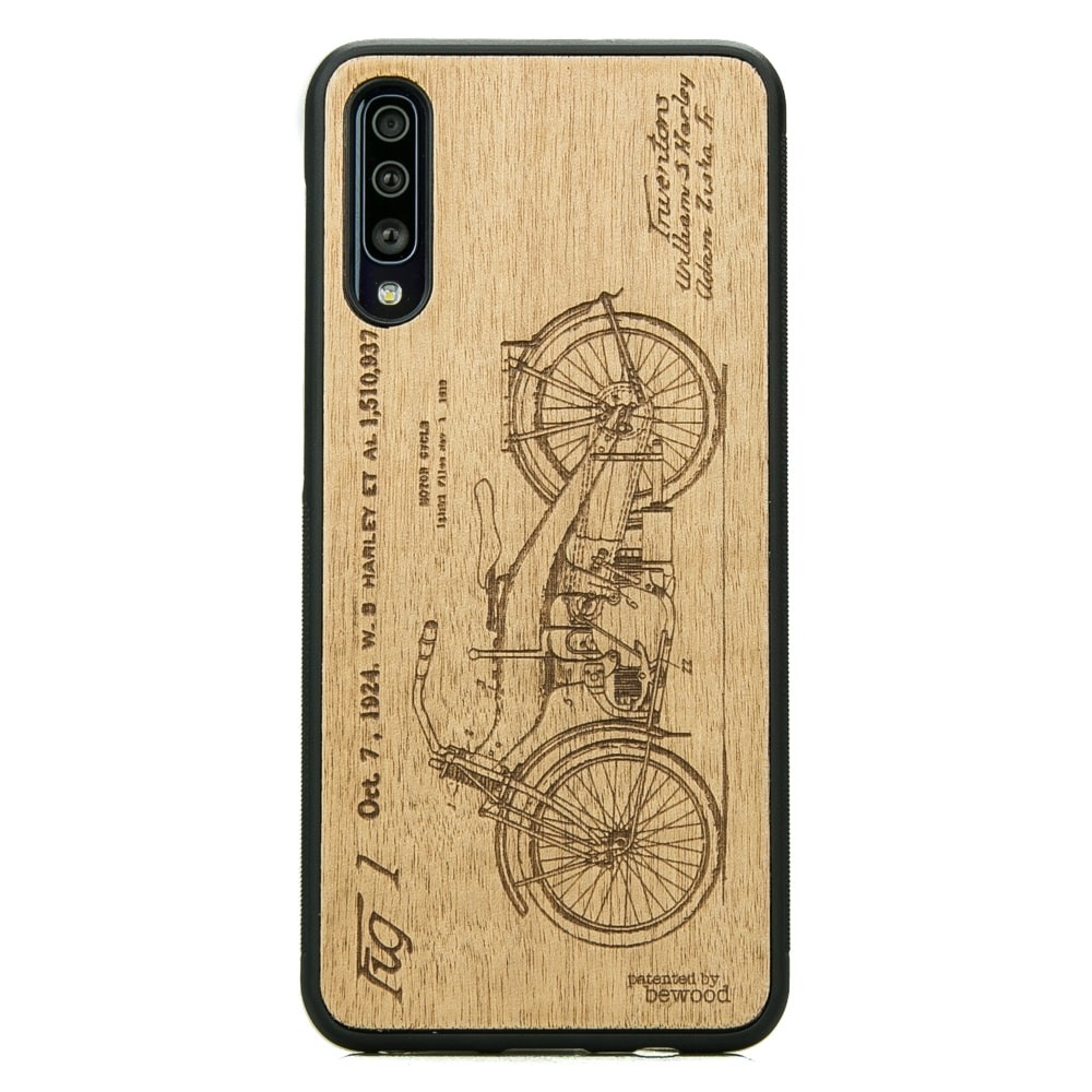 Samsung Galaxy A70 Harley Patent Anigre Wood Case