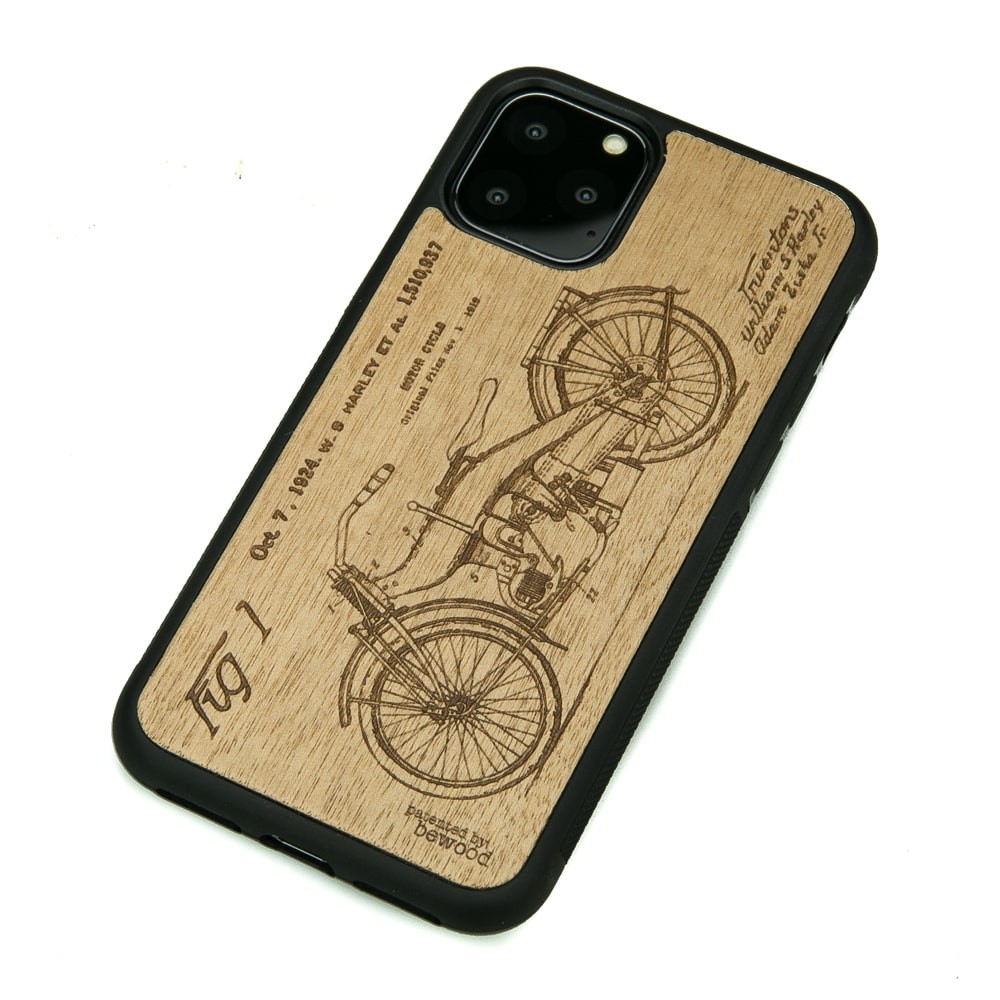 iPhone 11 PRO Harley Patent Anigre Wood Case