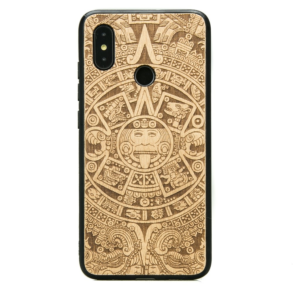 Xiaomi Mi 8 Aztec Calendar Anigre Wood Case