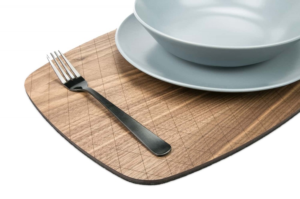 Wooden Table Placemats - Walnut - Medium - 4pcs