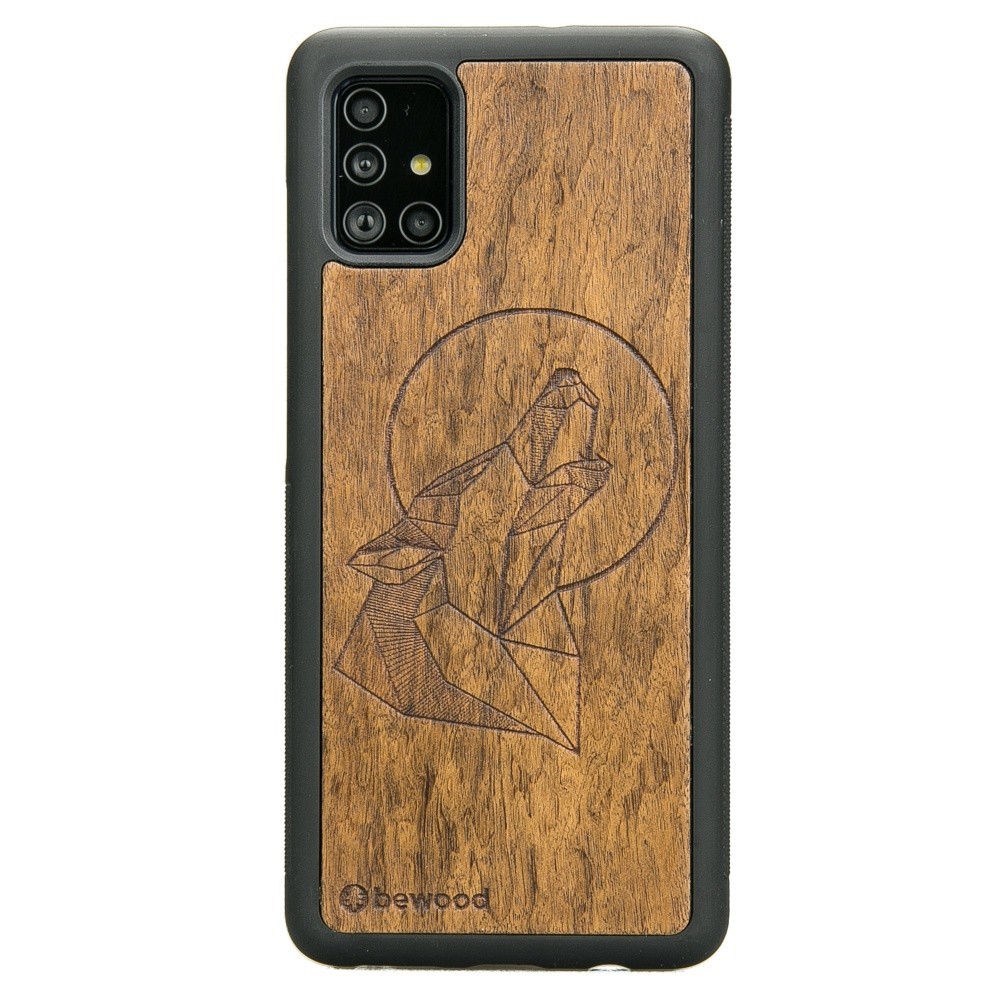 Samsung Galaxy A51 Wolf Imbuia Wood Case