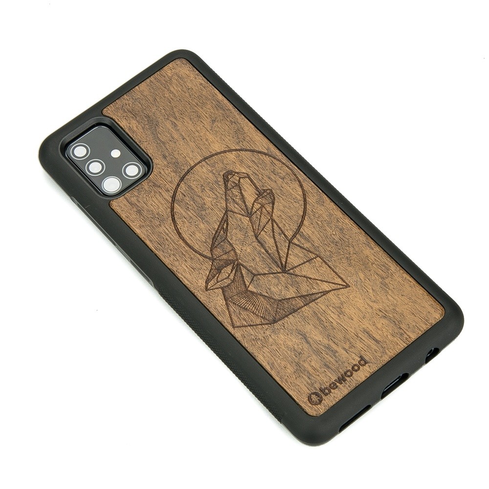 Samsung Galaxy A51 Wolf Imbuia Wood Case