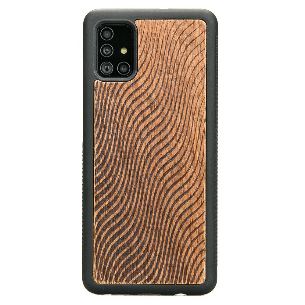 Samsung Galaxy A51 Waves Merbau Wood Case
