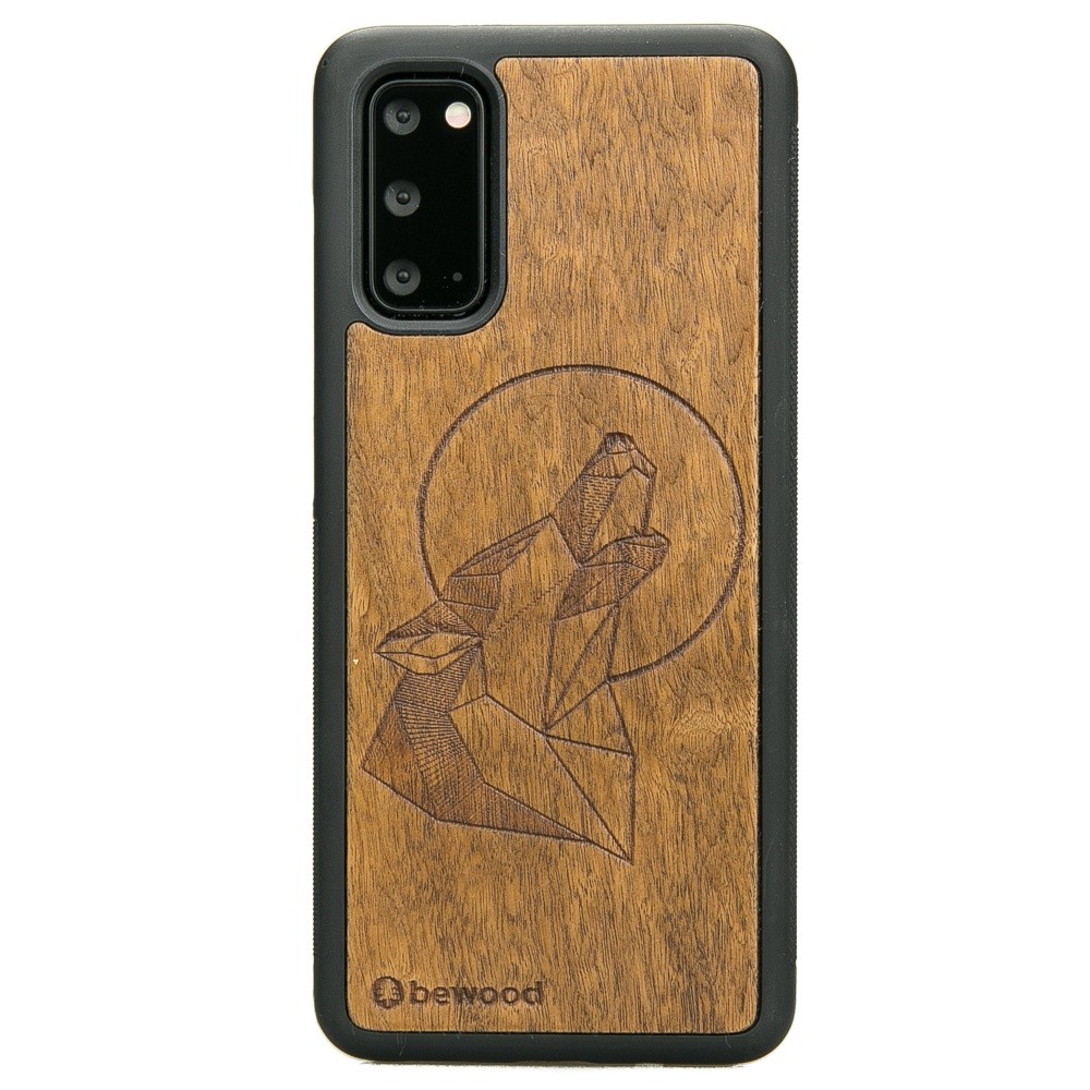 Samsung Galaxy S20 Wolf Imbuia Wood Case