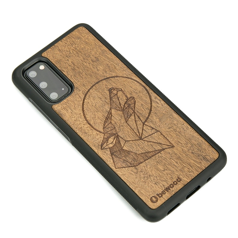Samsung Galaxy S20 Wolf Imbuia Wood Case