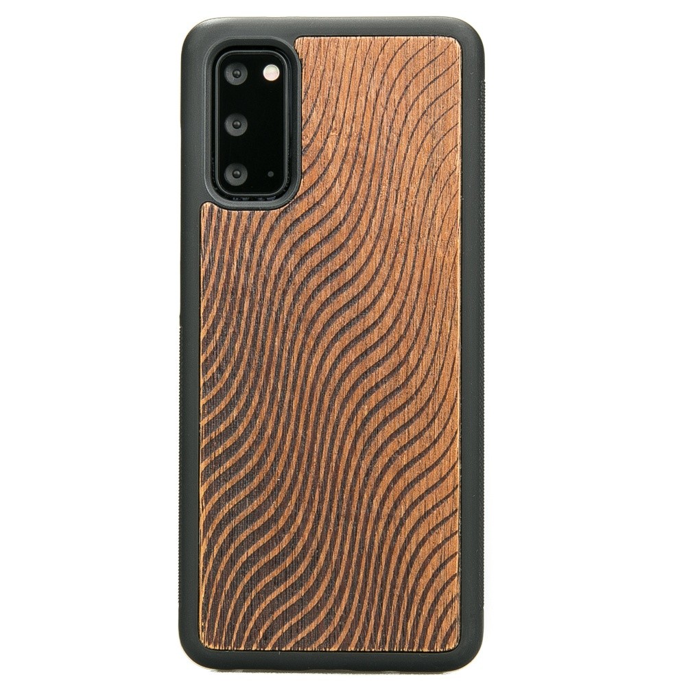 Samsung Galaxy S20 Waves Merbau Wood Case