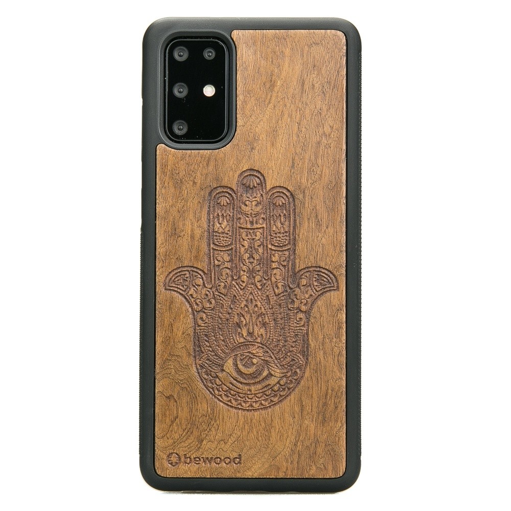 Drewniane Etui na Samsung Galaxy S20+ HAMSA IMBUIA